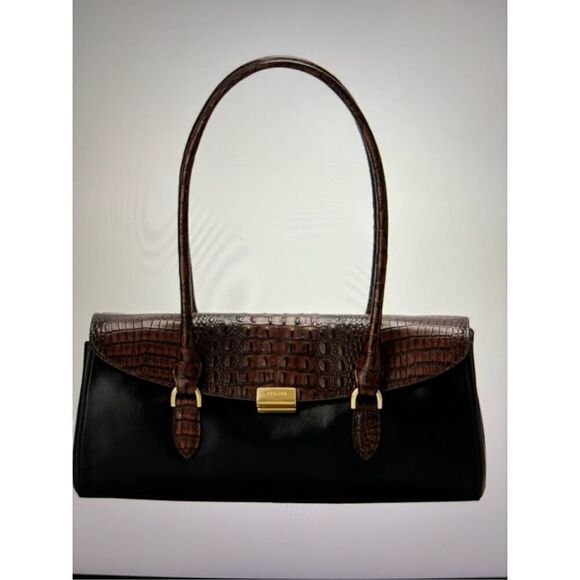 NWT Brahmin Tuscan Collection Black Dayan Satchel - Picture 1 of 6